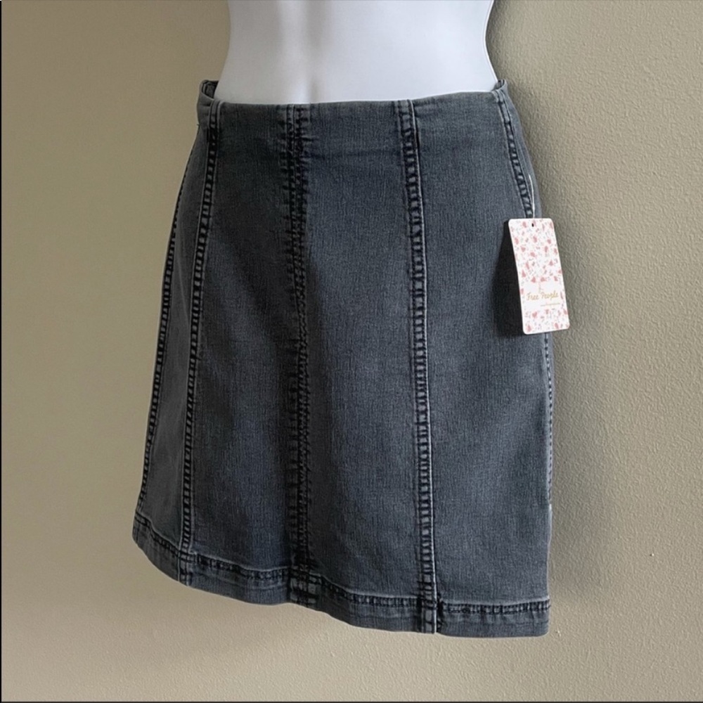 Free People Modern Femme Denim Mini Skirt in Westminster Blue NWT - Picture 5 of 6